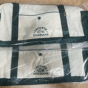 스타벅스 라코스테 멀티플백 그린 미개봉 새상품