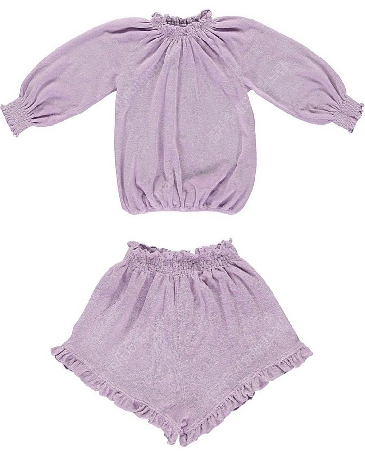 릴루 2y 6y 테리 셋업 블라우스 쇼츠 세트--1