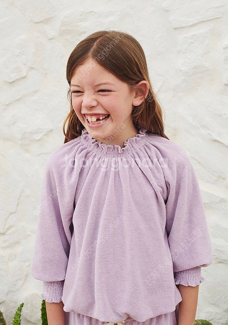 릴루 2y 6y 테리 셋업 블라우스 쇼츠 세트--2