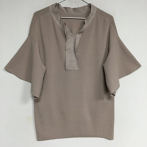 SYSTEM 시스템 러플 반팔 니트 F / 랑방 마인 오브제 타임 럭키슈에뜨 산드로 마쥬 오르 시에 시스템