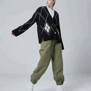 SYSTEM 시스템 21fw 아가일 체크 가디건 F