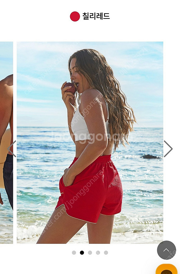 젝시믹스 시어서커 배리드 우먼즈 쇼츠. 레드M사이즈. 새제품입니다!--1