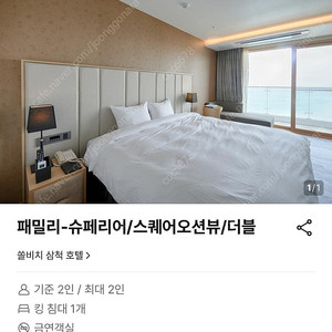 쏠비치 삼척 호텔 8/5-7 더블 오션뷰 2박