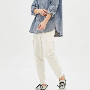 시스템 옴므 샌드 위싱 데님 셔츠