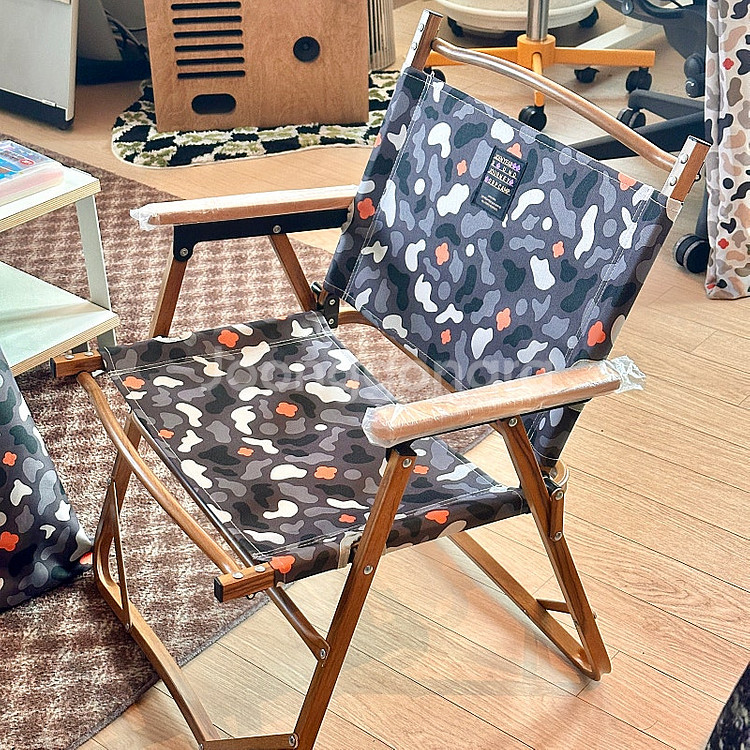 [7만] 드롭드롭드롭 플레이체어 접이식 캠핑 의자 (카모 블랙)--0