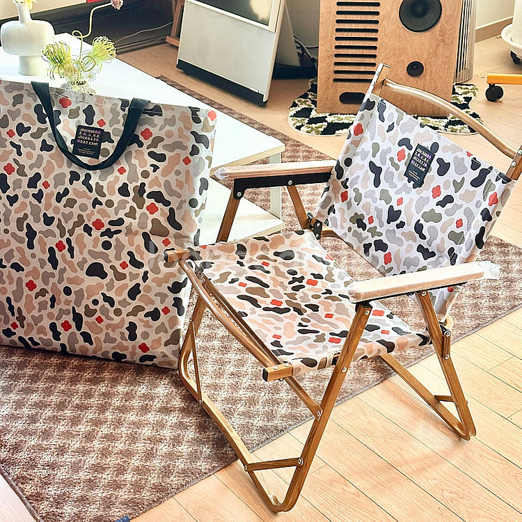 [7만] 드롭드롭드롭 플레이체어 접이식 캠핑 의자 (카모 샌드)--1