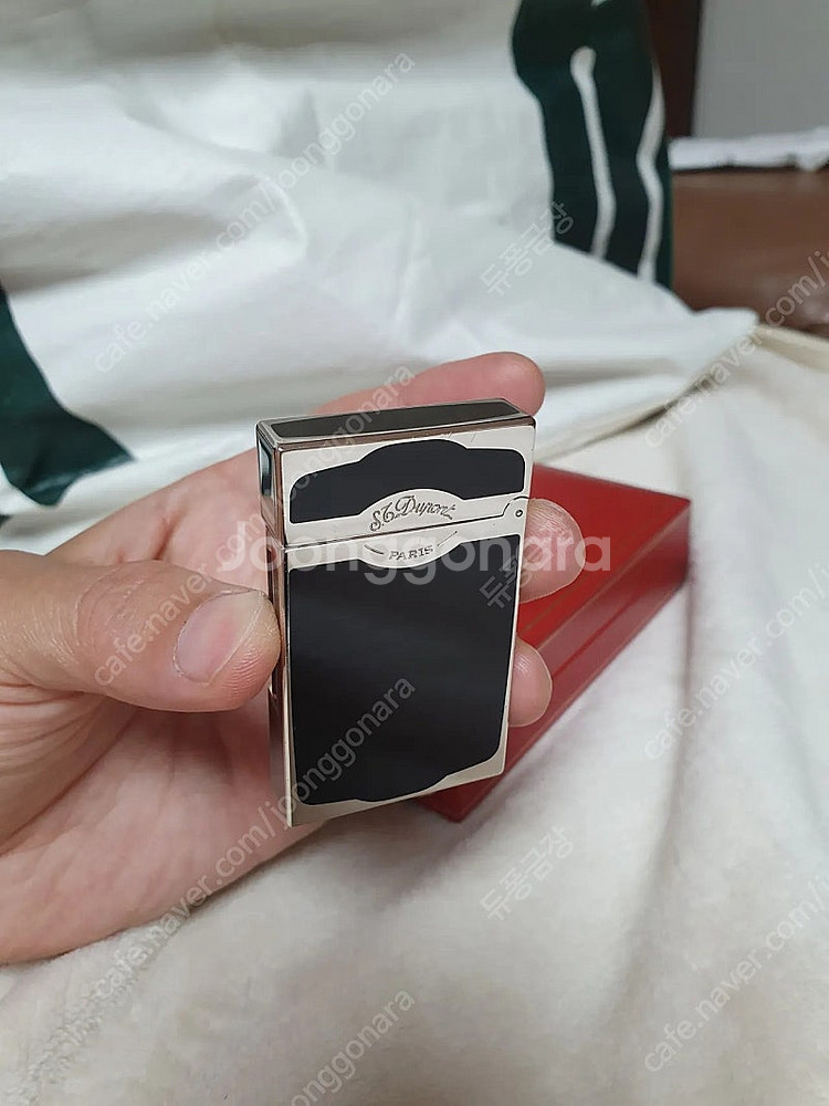 새상품급 듀퐁라이터 라인2 "쌍불" ca16787 블랙...--1