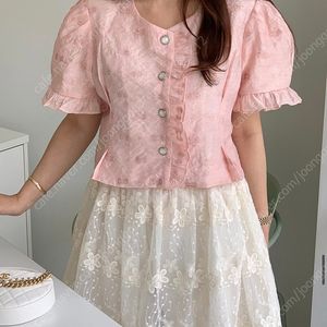 바이씨니 제작 리본엠보블라 핑크 새상품