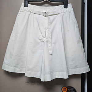 SJSJ 벨티드 원턱 와이드 쇼츠 61 오프화이트