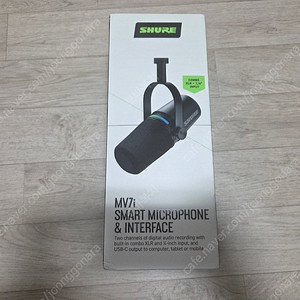 슈어 SHURE MV7i 슈어 USB-C 마이크 오인페 내장 판매합니다. (단순개봉 S급)