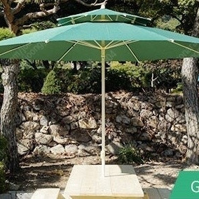[미개봉-무료배송] 지름 220cm 특대형 2단 파라솔 캠핑 비치 그늘막 낚시 [그린,레드,블루,아이보리] 택포 37,000원