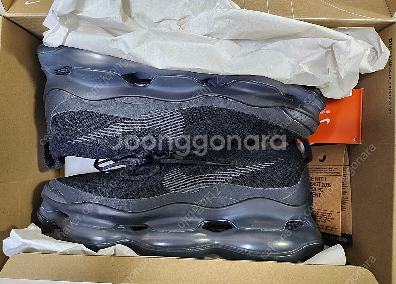 [급처분/최종가/90,000원] 나이키 에어 맥스 스콜피온 플라이니트 블랙 & 그레이 270mm DJ 4701 00...--8
