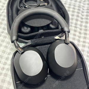 소니 m5(WH-1000XM5) 무선 노이즈 캔슬링 블랙 헤드폰 1회사용