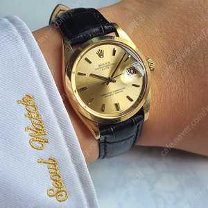 [정품] 롤렉스 오이스터 퍼페추얼 데이트 18K 옐로우골드 금통 빈티지 (Rolex Oyster Perpetual 18K Solid Gold Vintage)