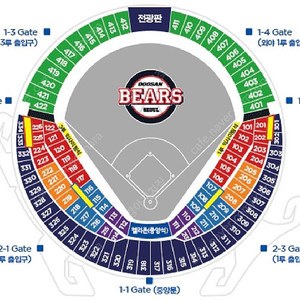 7월 24일(목) 두산베어스 vs 한화이글스 3루 레드석 122블럭 2연석 4연석