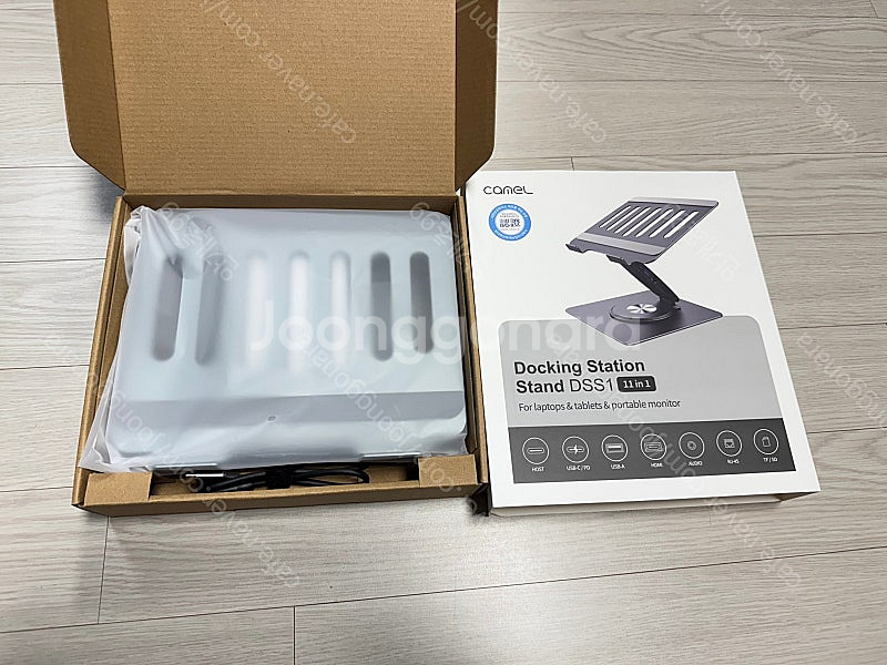 카멜 11 in 1 노트북 거치대 멀티허브 360도 회...--0