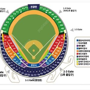 7.23 두산 한화 중앙네이비 318블록 통로 3연석