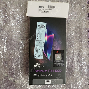 SK 하이닉스 플래티넘 P41 1TB M.2 NVMe 2280 SSD 도우정보 미개봉 정품 판매합니다.