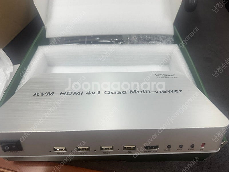 랜스타 HDMI 4x1 KVM 스위치 멀티뷰어 새상품--3