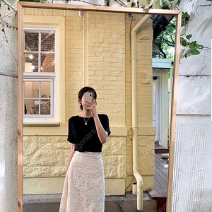 끌레르 르티에 마켓 레이스 스커트 S