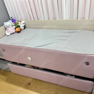 일룸 일룸 슬라이딩 2단 침대+토퍼 메트리스2개