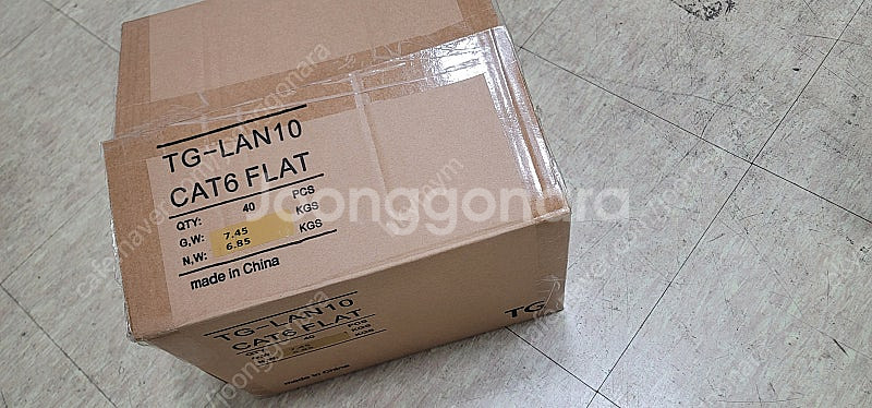 TG 랜케이블 CAT6 평면 10M 40개 1박스 새상...--0
