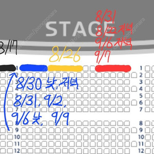 (안전결제 가능) 뮤지컬 위키드 1층 1열 4연석 양도 8월, 9월