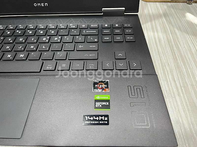 게이밍노트북 OMEN16 라이젠5 1650TI 40만--4