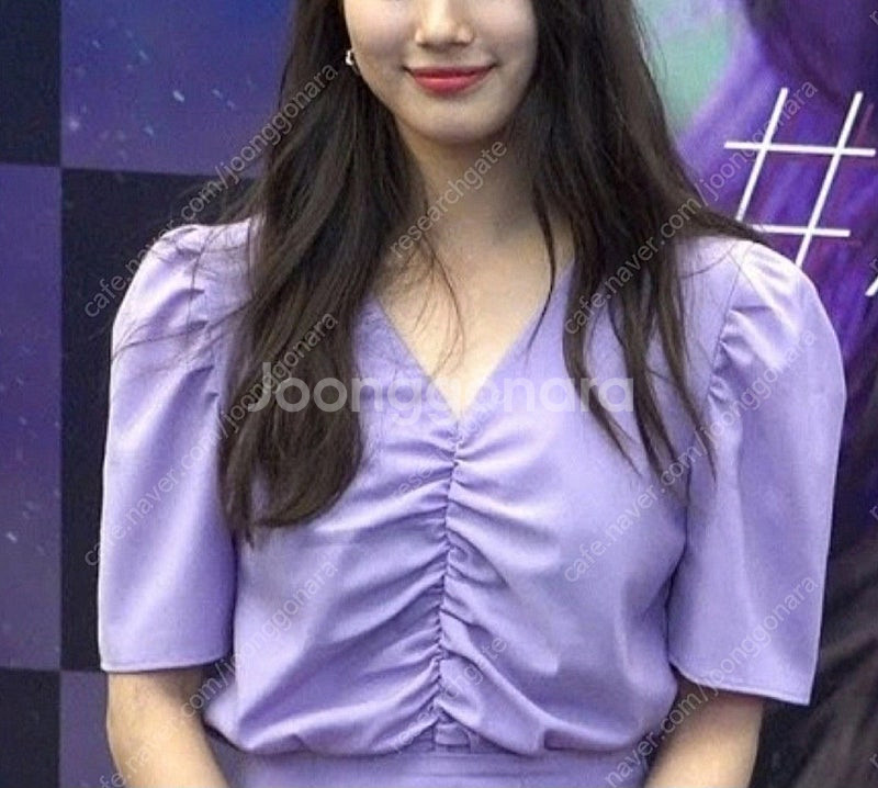 유어네임히얼 수지 블라우스 라벤더--0