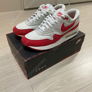 [크림 구매, 나코탭] NIKE AIR MAX 1 86 OG, DQ3989-100, 나이키 에어맥스 1 86 오리지널, 유니버시티 레드, 265mm