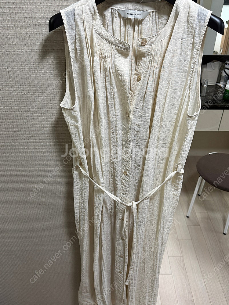 킨더살몬 린넨 carme shirt dress--1