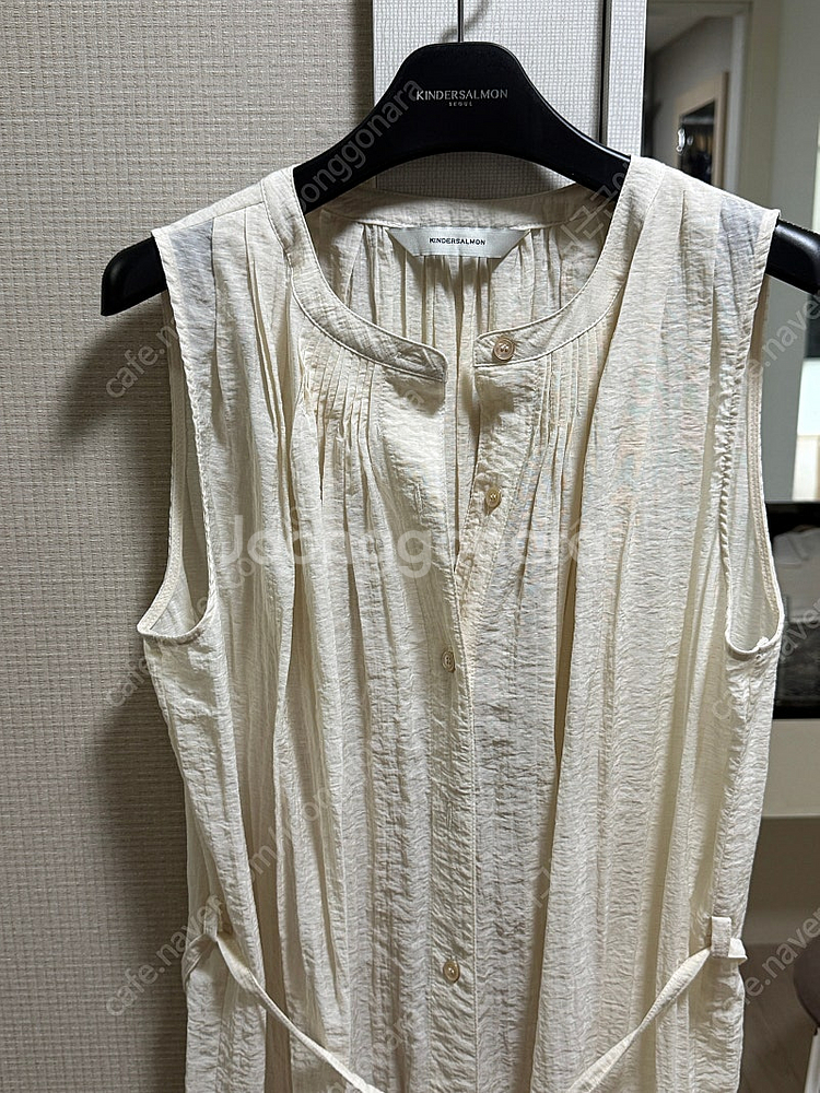 킨더살몬 린넨 carme shirt dress--2