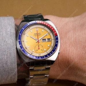 (급매)빈티지 세이코 크로노그래프 펩시 옐로우(seiko chronograph pepsi) 시계