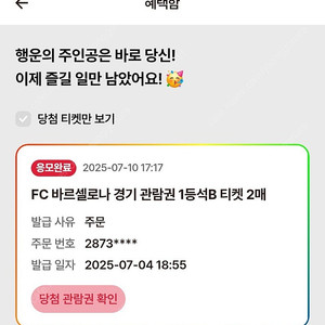 FC 서울 vs 바르셀로나 티켓 [1등석B]