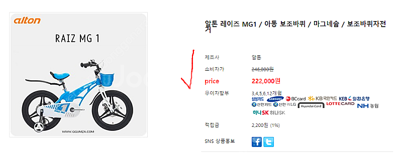 알톤 키즈 자전거, ALTON MG KIDS 자전거 팔...--0