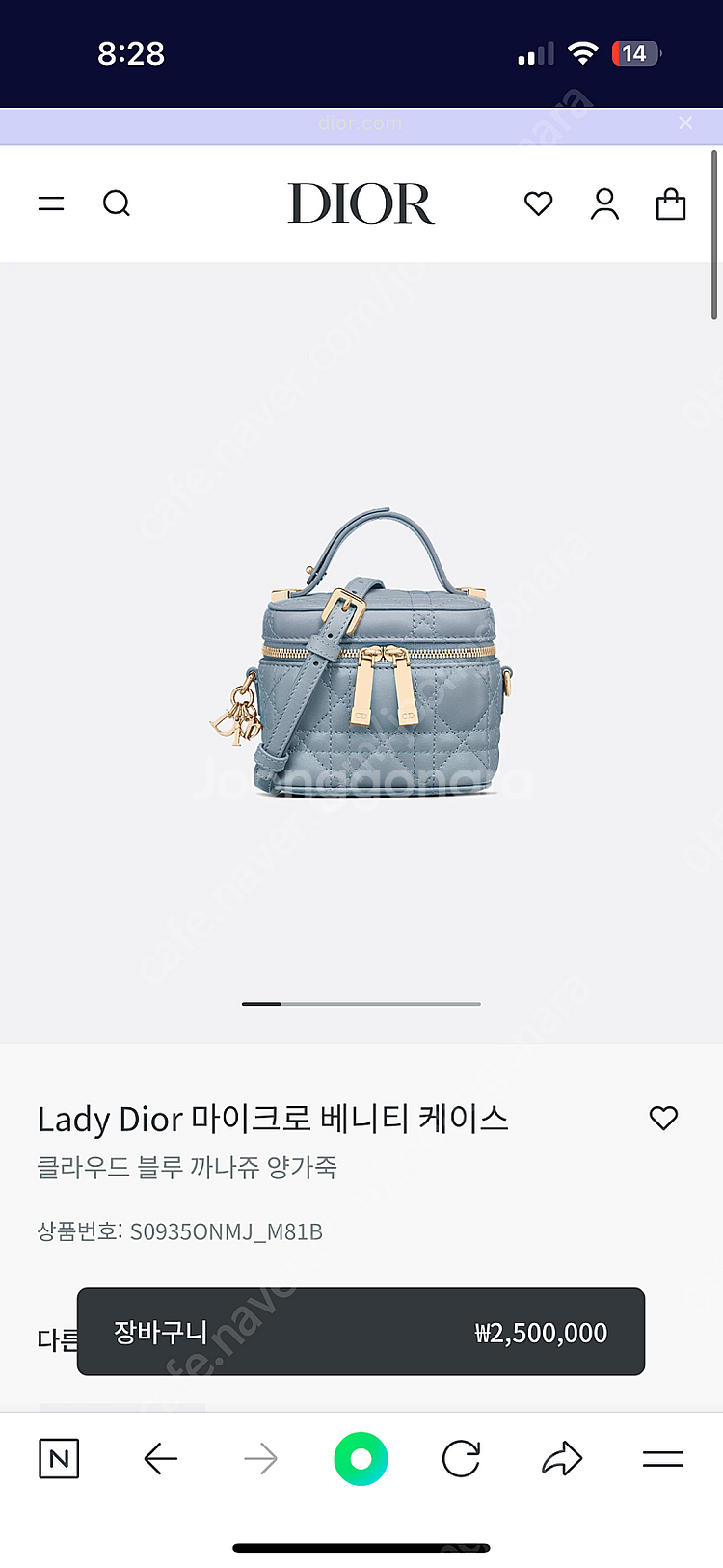 디올 마이크로 베니티 가방--9