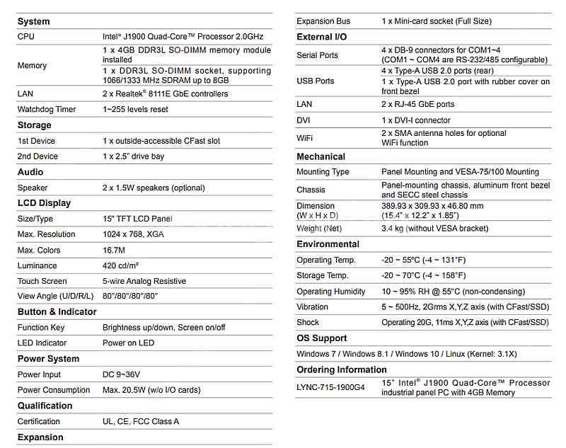 산업용터치PC ARBOR LYNC-715 15인치 터치...--4
