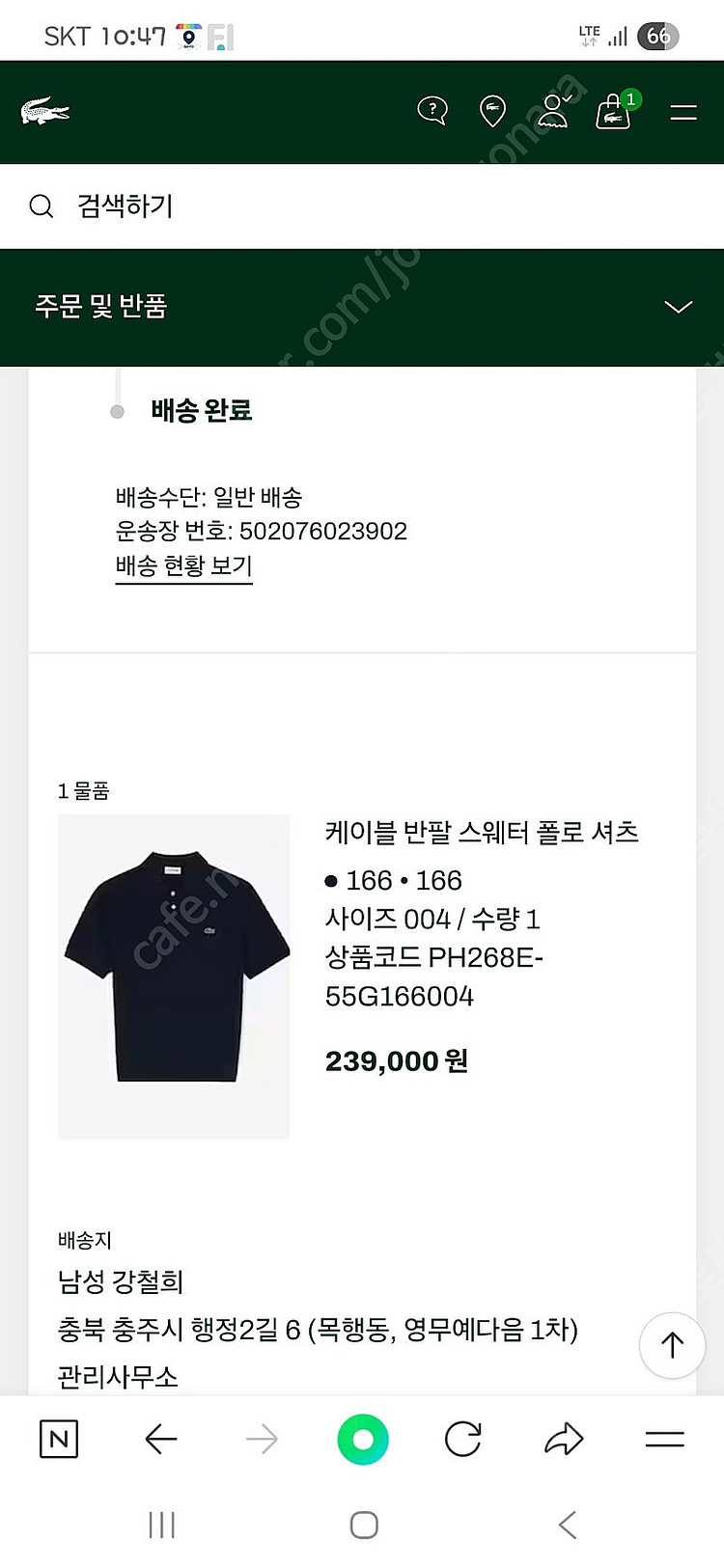 라코스떼 케이블니트 m 100--0