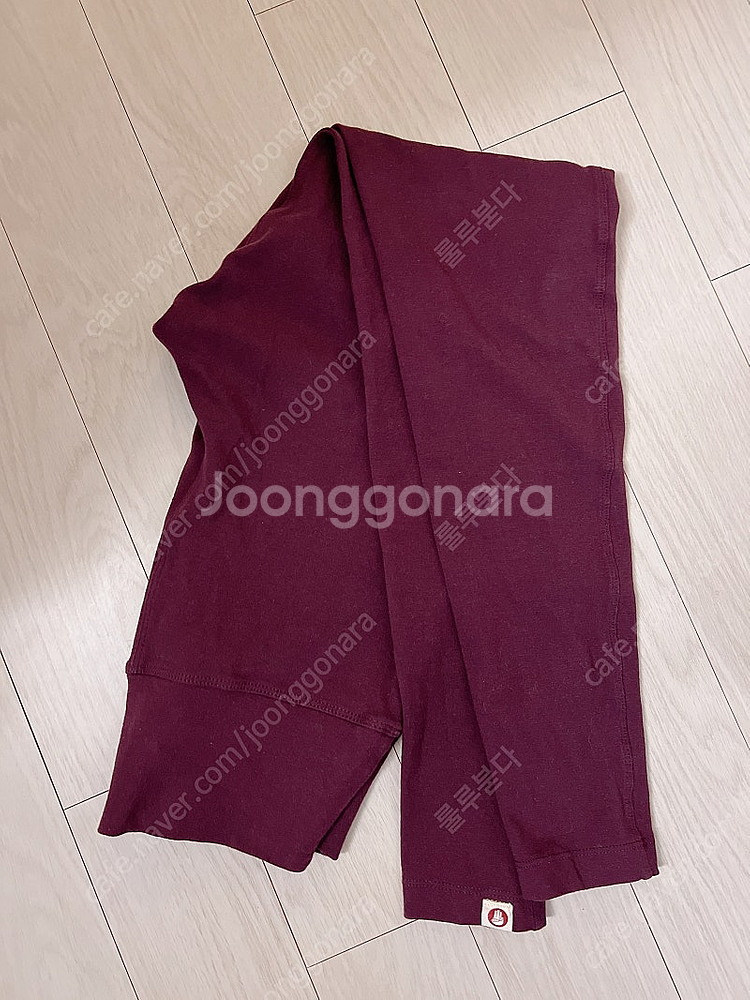 부디무드라 면 레깅스 버건디 xs--1