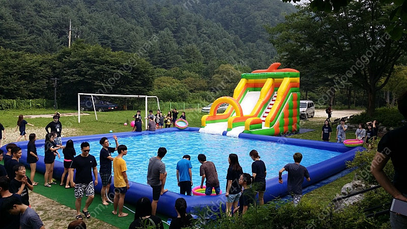 수영장 풀장 워터슬라이드 물미끄럼틀 에어바운스 에어수영장 중고 새거 헐값판매(에어풀장,이동식수영장,야외풀장,유아어린... 이미지
