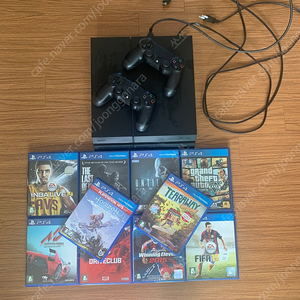 정품 ps4 본체+컨트롤러+게임CD 일괄판매