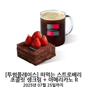 투썸 투썸플레이스 떠먹는 스트로베리 초콜릿 생크림(스초생) + 아메리카노 R 판매합니다
