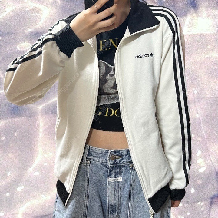아디다스 베켄바우어 져지 화이트 흰검 범고래 90 이미지