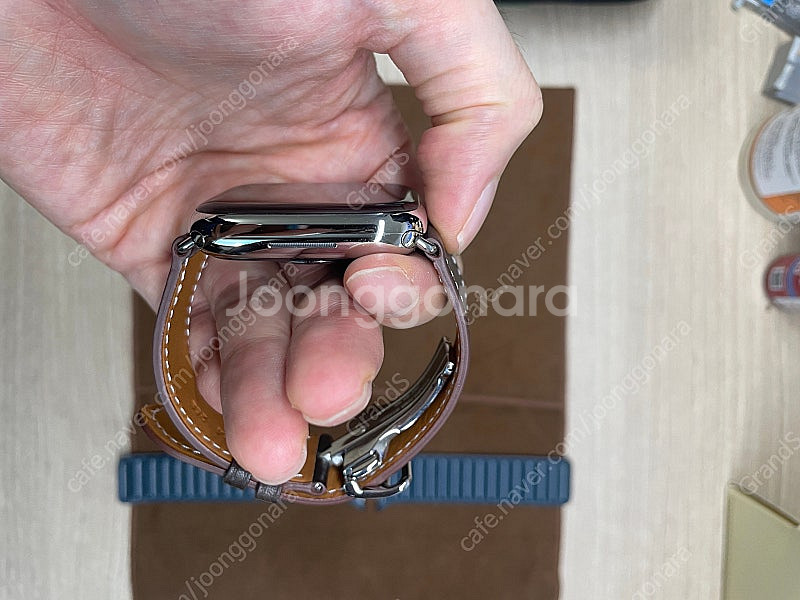 애플워치8 에르메스 45mm 실버 판매--3