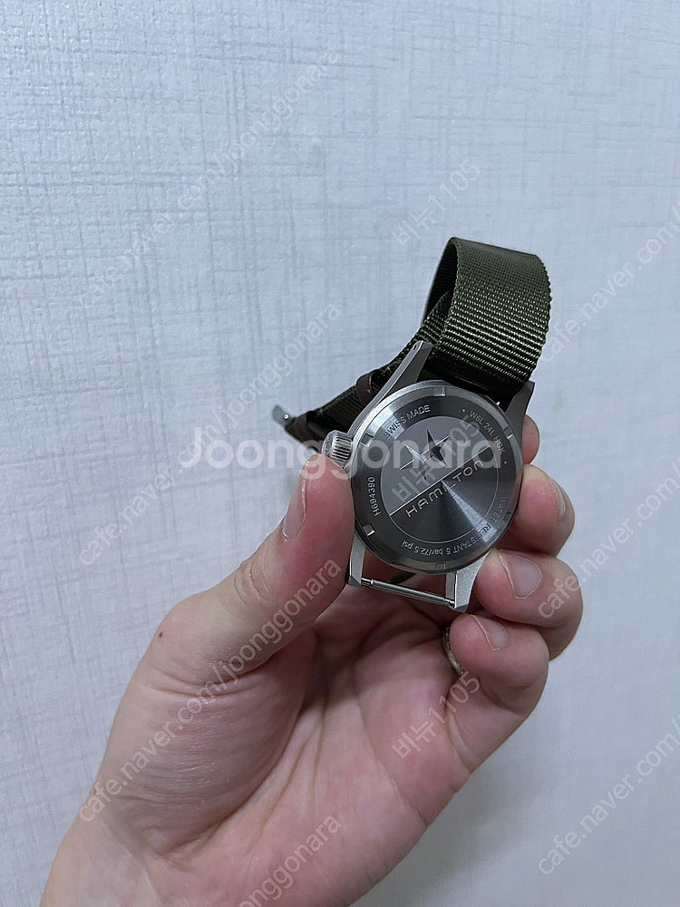 해밀턴 카키필드 메카니컬 데이트 구형(녹판)--0