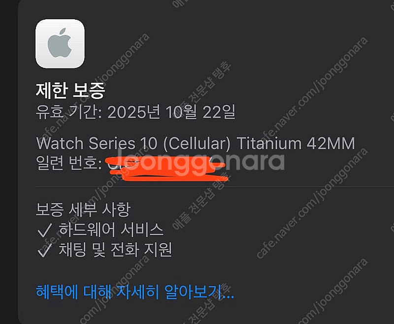 애플워치10 네츄럴티타늄 42mm 풀박 S급--8