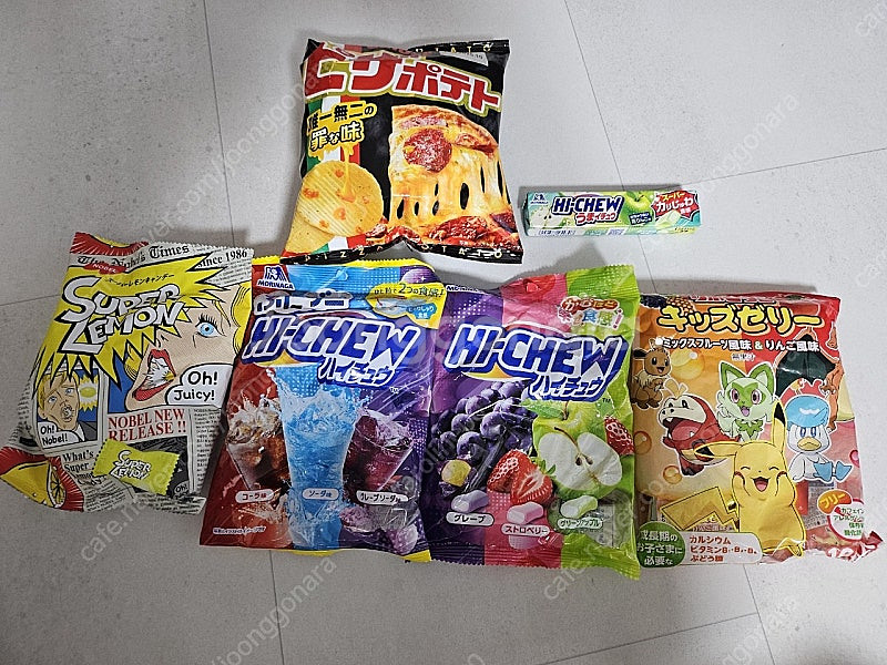 일본 하이츄 젤리, 노벨 슈퍼레몬, 포켓몬, 감자칩--0