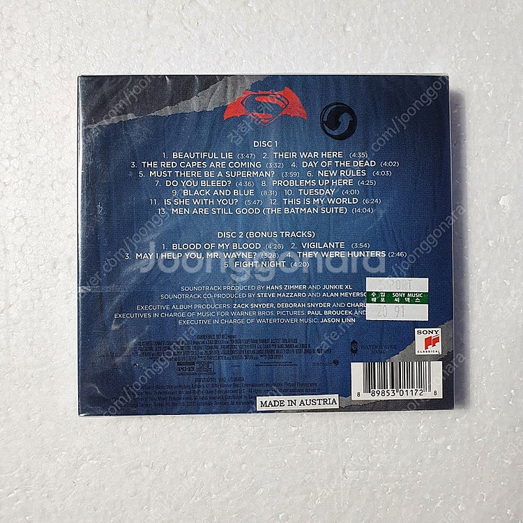 배트맨 대 슈퍼맨 저스티스의 시작 OST 한정판 CD ...--1