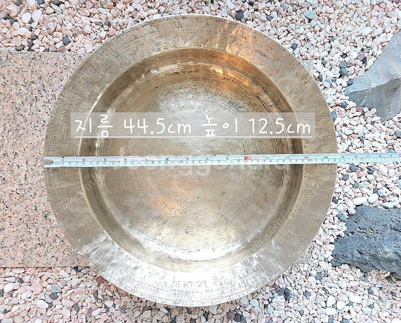 골동품 근대사 유기그릇 전통방짜 대형 놋세수대야 큰 유...--8