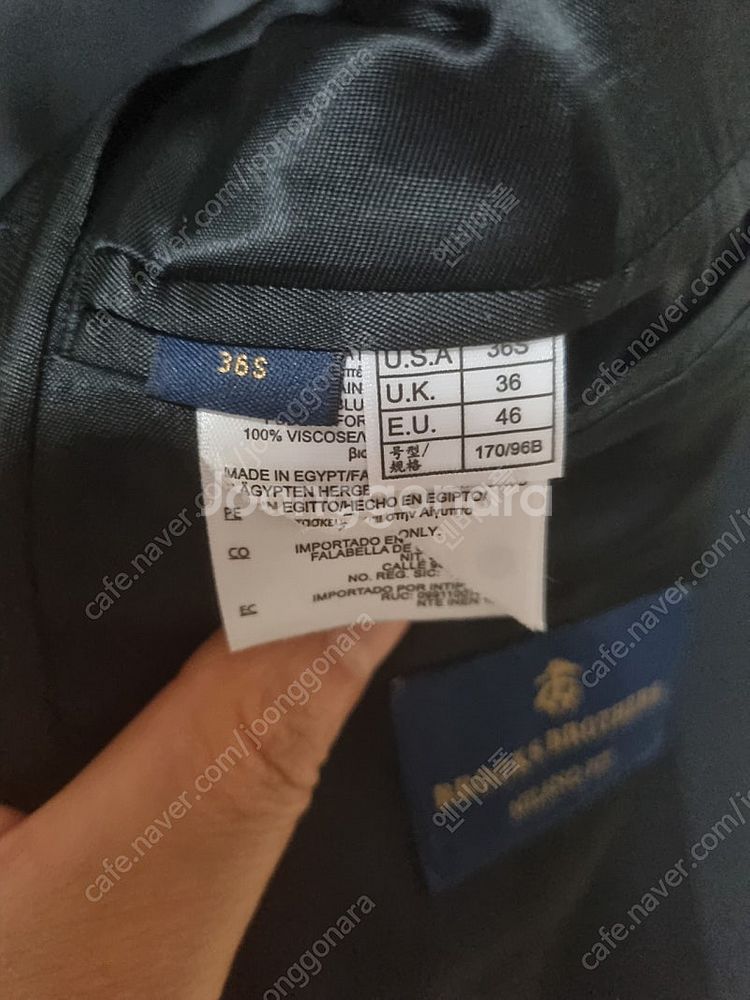 브룩스 브라더스 밀라노 핏 블랙 정장 36S 사이즈입니...--5